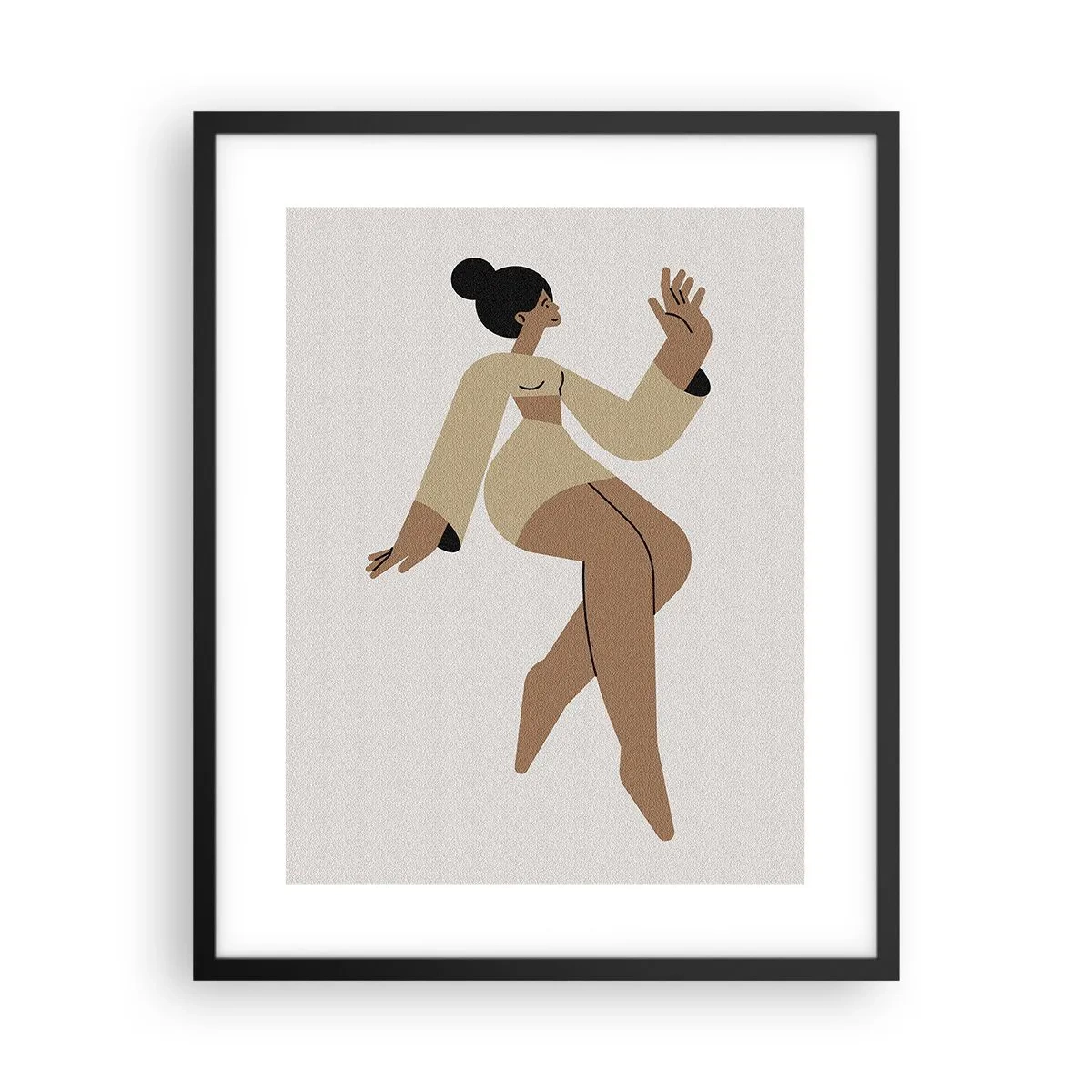 Pôster com moldura preta - Uma forma graciosa - 40x50 cm