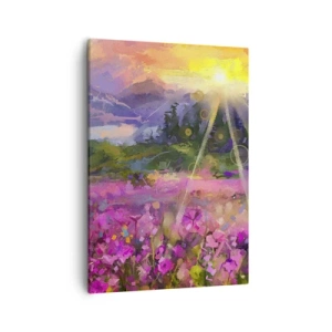 Quadro em tela - No vale sob os cuidados do sol - 50x70 cm