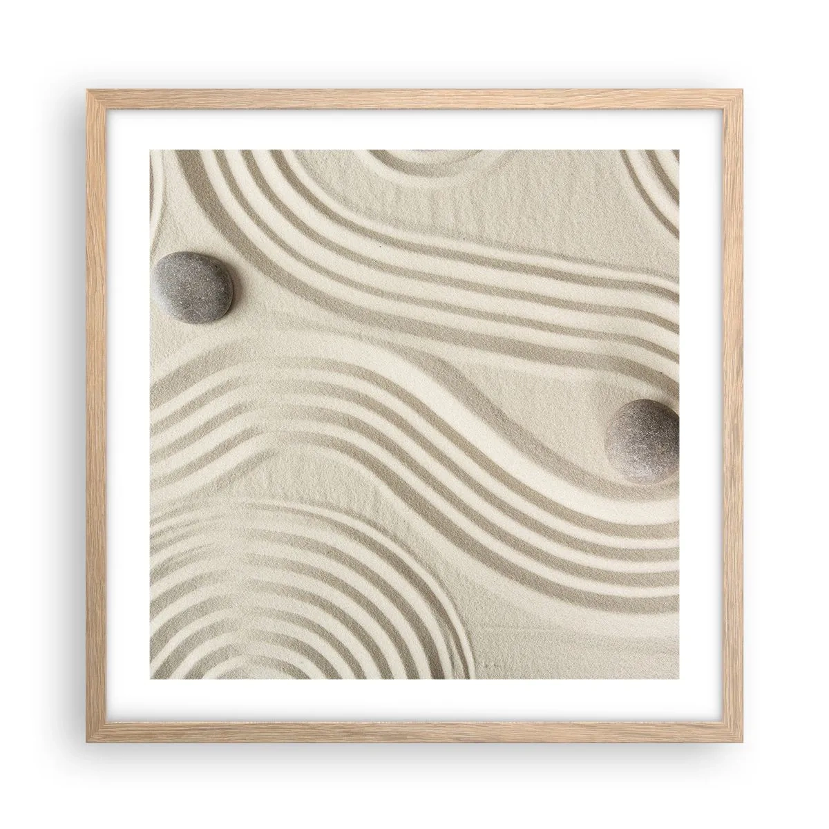 Pôster com moldura de carvalho claro - Um toque de calor - 50x50 cm