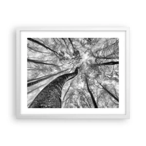 Pôster em moldura branca - Corrida até a luz - 50x40 cm