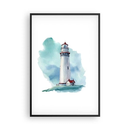 Pôster com moldura preta - A gentil irmã do azul - 61x91 cm