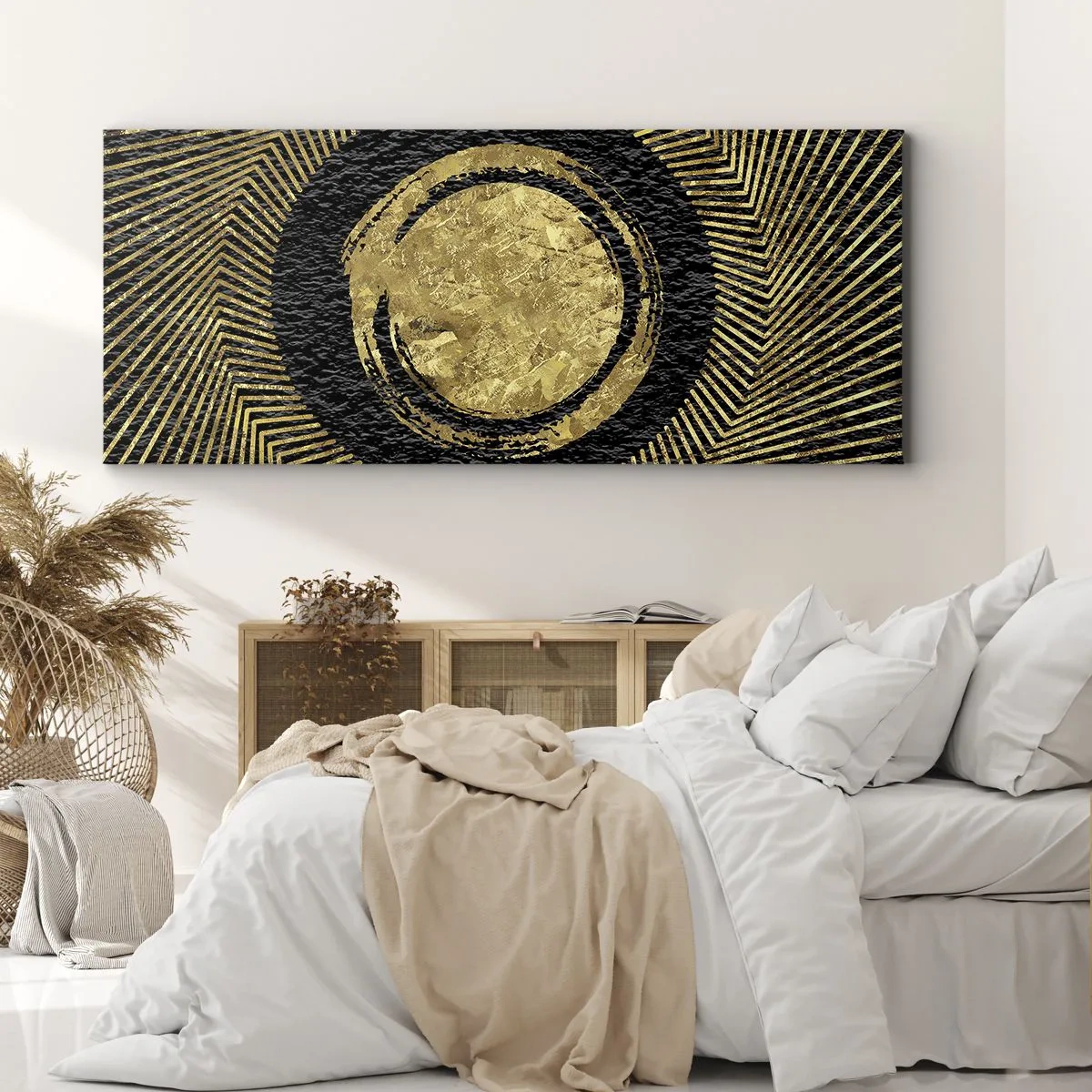 Quadro em tela - Composição glamourosa - 140x50 cm