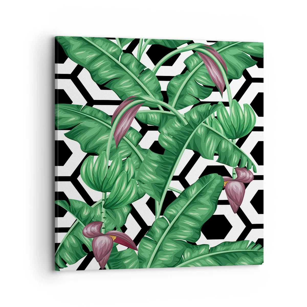 Quadro em tela - Composição simétrica por natureza - 70x70 cm