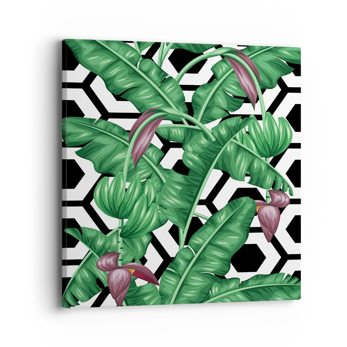 Quadro em tela - Composição simétrica por natureza - 40x40 cm