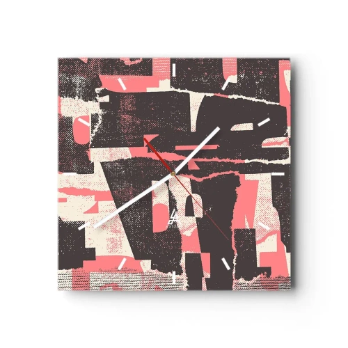 Relógio de parede - Relógio em vidro - Todo esse barulho - 30x30 cm