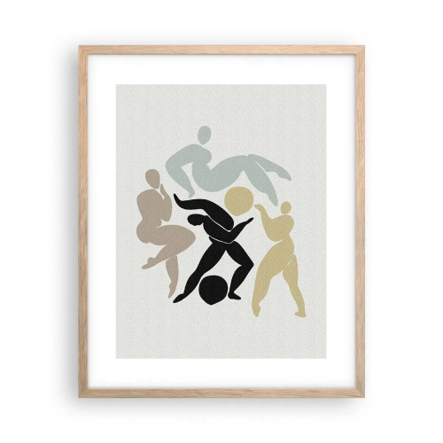 Pôster com moldura de carvalho claro - Exercício para saúde e beleza - 40x50 cm