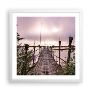 Pôster em moldura branca - Paz e tranquilidade da Ásia - 50x50 cm