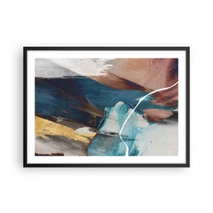 Pôster com moldura preta - Com elegância e energia - 70x50 cm