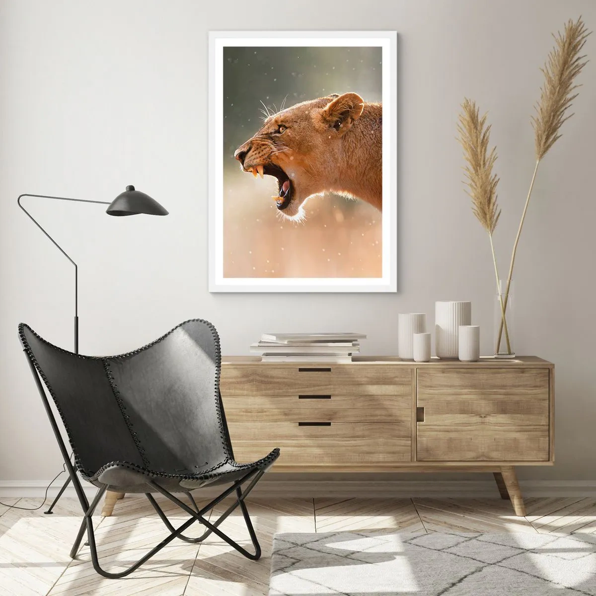 Pôster em moldura branca - Tente não ouvir - 40x50 cm