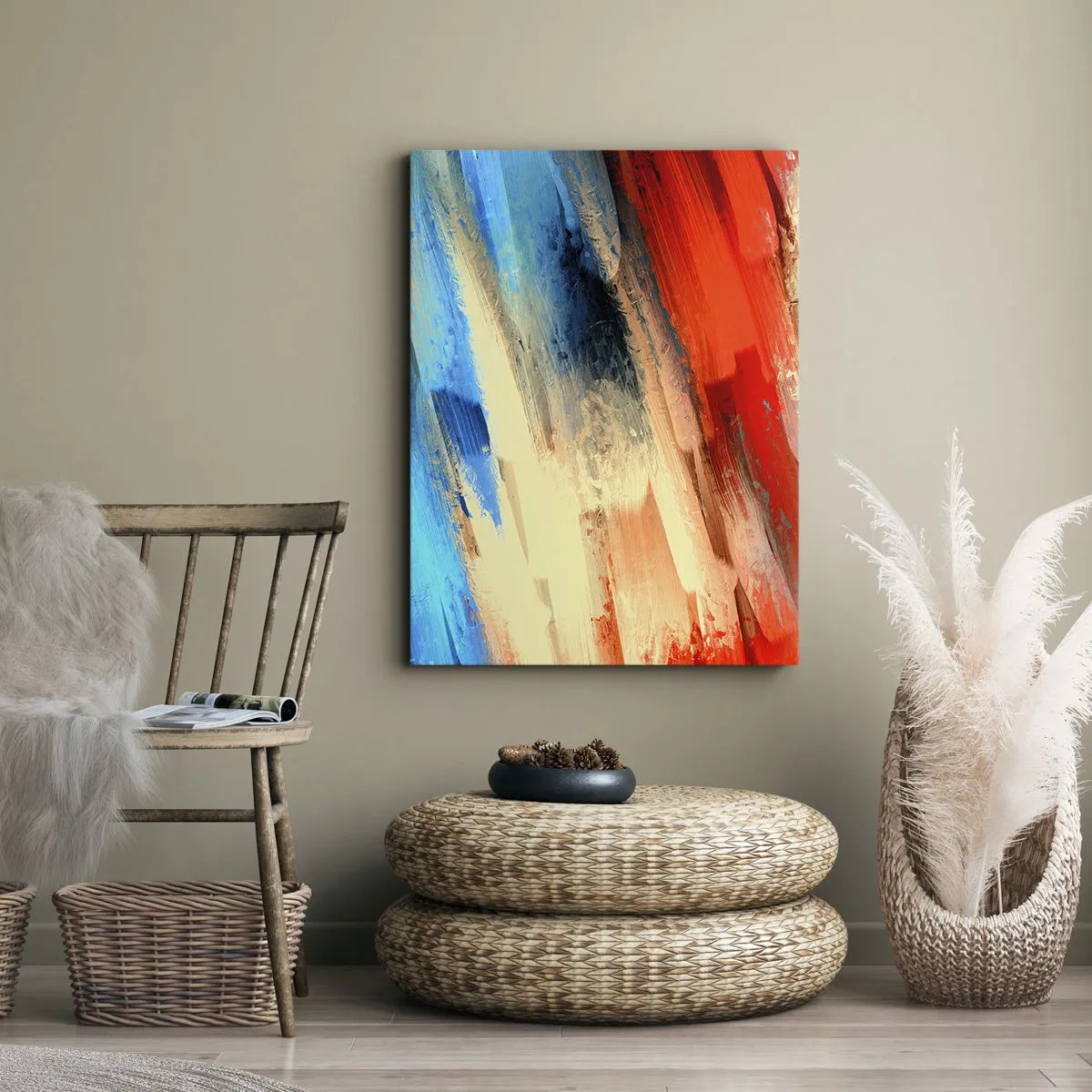 Quadro em tela - Cascata de cores - 50x70 cm