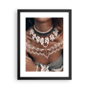 Pôster com moldura preta - Talismãs, rituais de feminilidade - 30x40 cm