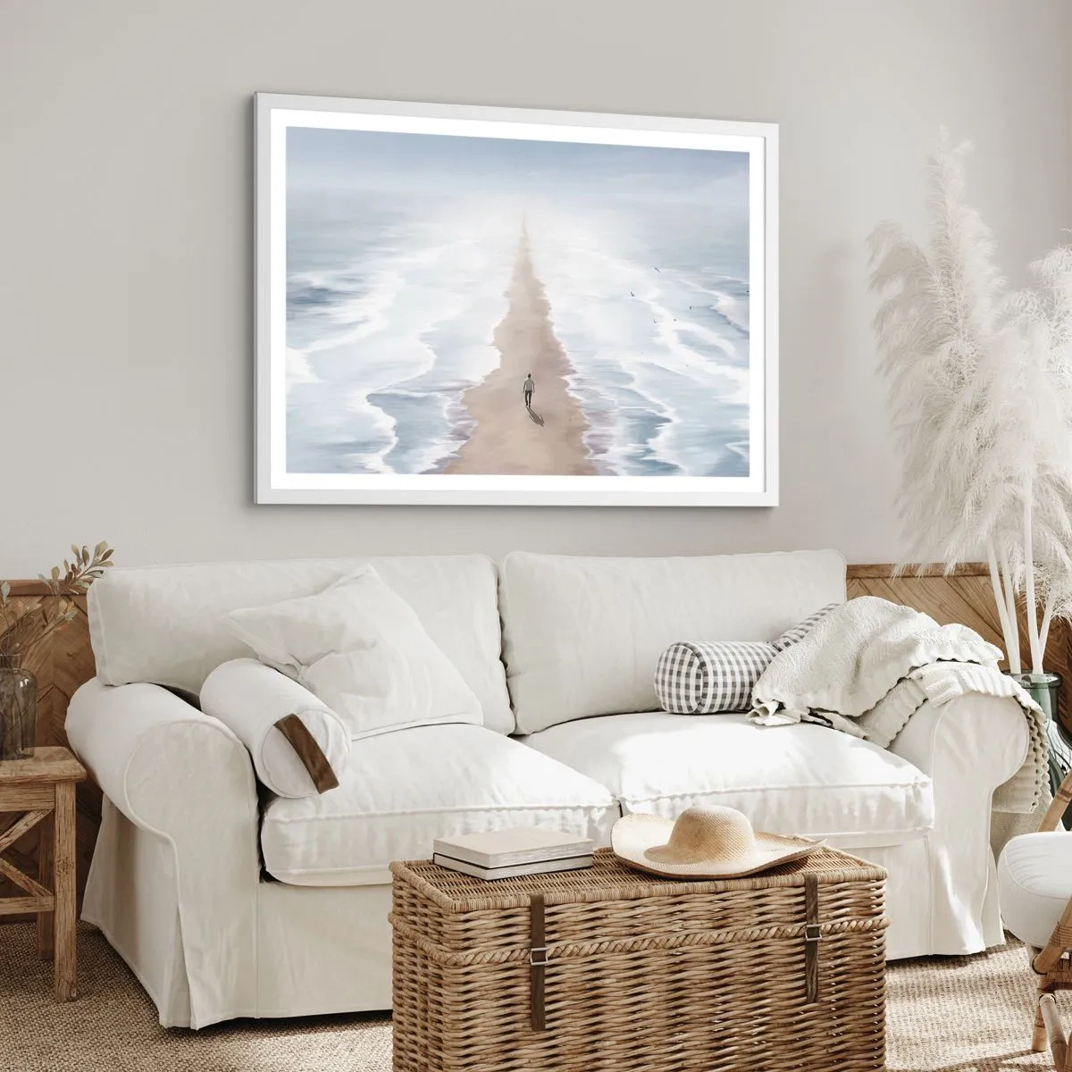 Pôster em moldura branca - Um futuro brilhante - 91x61 cm