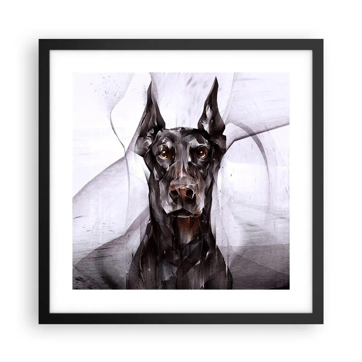 Pôster com moldura preta - Nascido na nobreza - 40x40 cm