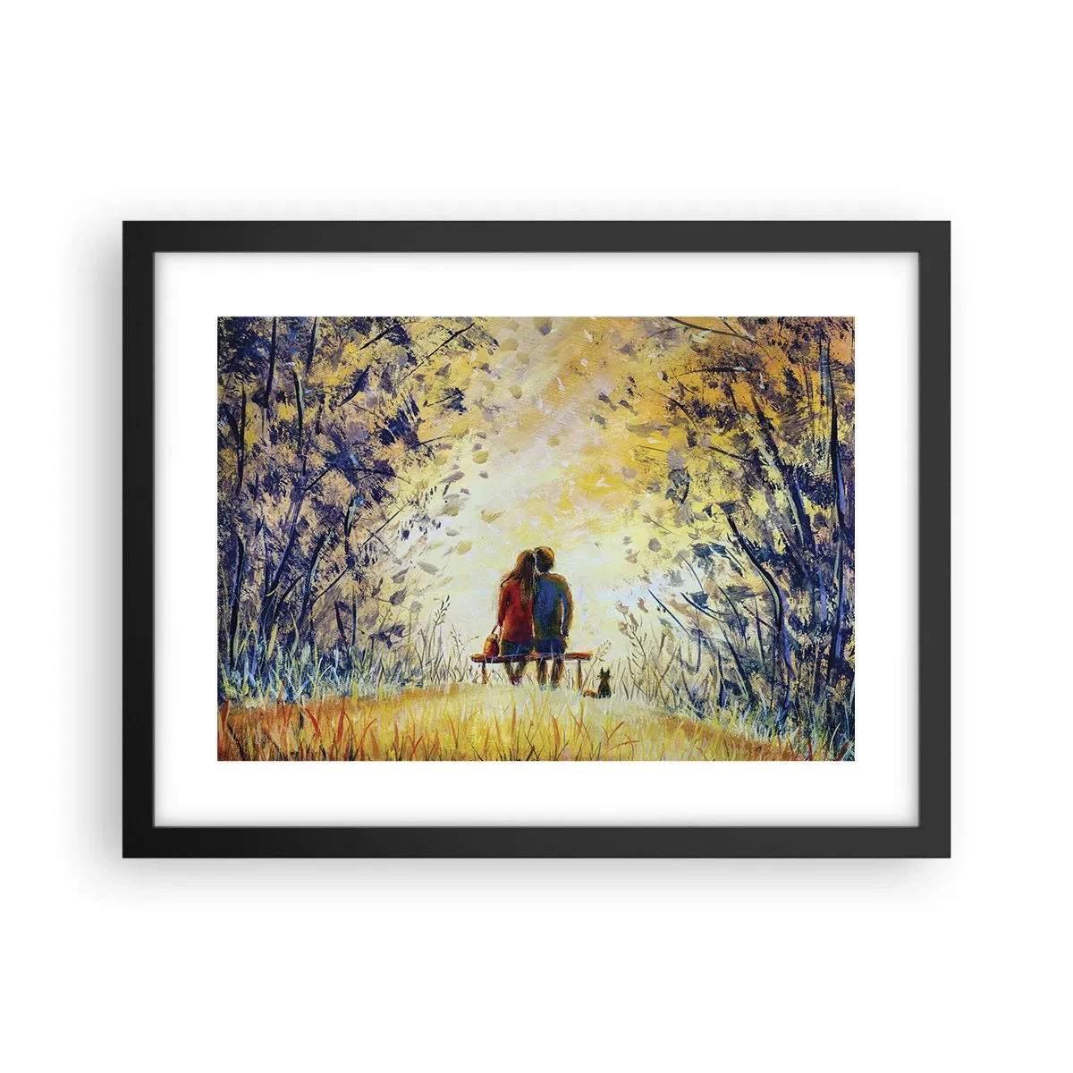 Pôster com moldura preta - Um momento mágico - 40x30 cm