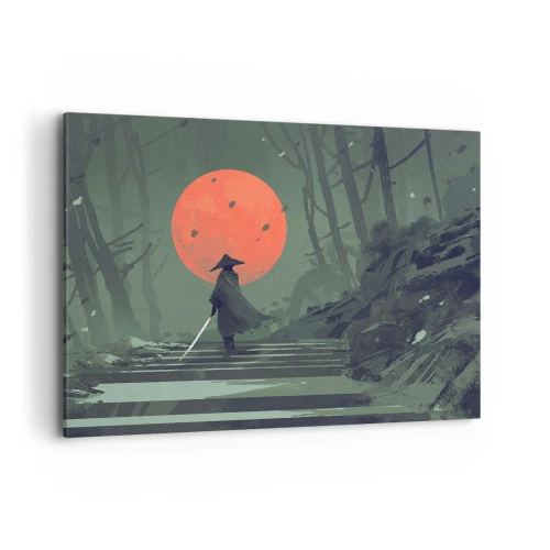 Quadro em tela - O guerreiro da lua vermelha - 100x70 cm