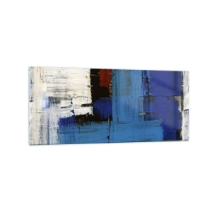 Quadro em vidro - O segredo do azul - 120x50 cm
