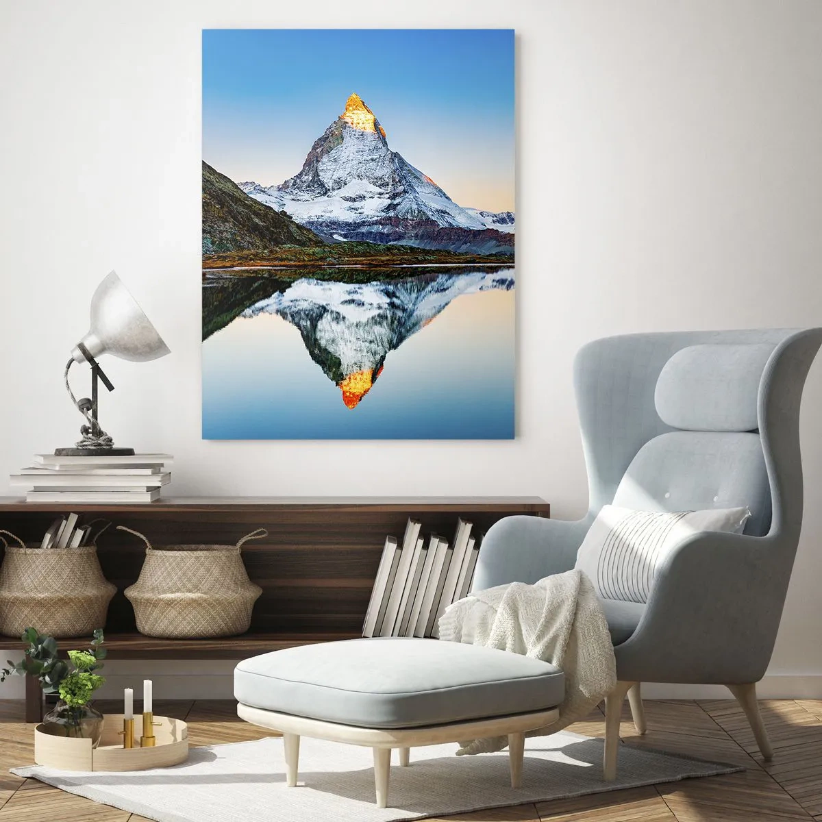 Quadro em vidro - Dois mundos - 50x70 cm