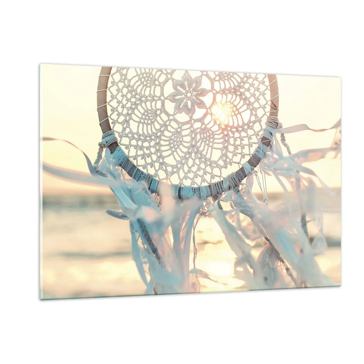 Quadro em vidro - Totem de renda - 120x80 cm