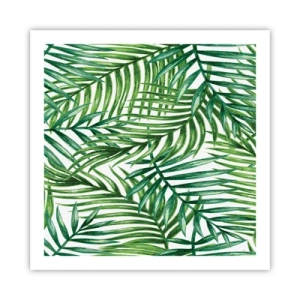 Pôster - Sob as folhas verdes - 60x60 cm
