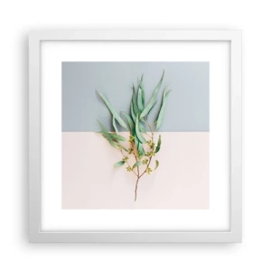 Pôster em moldura branca - Sutileza pastel - 30x30 cm