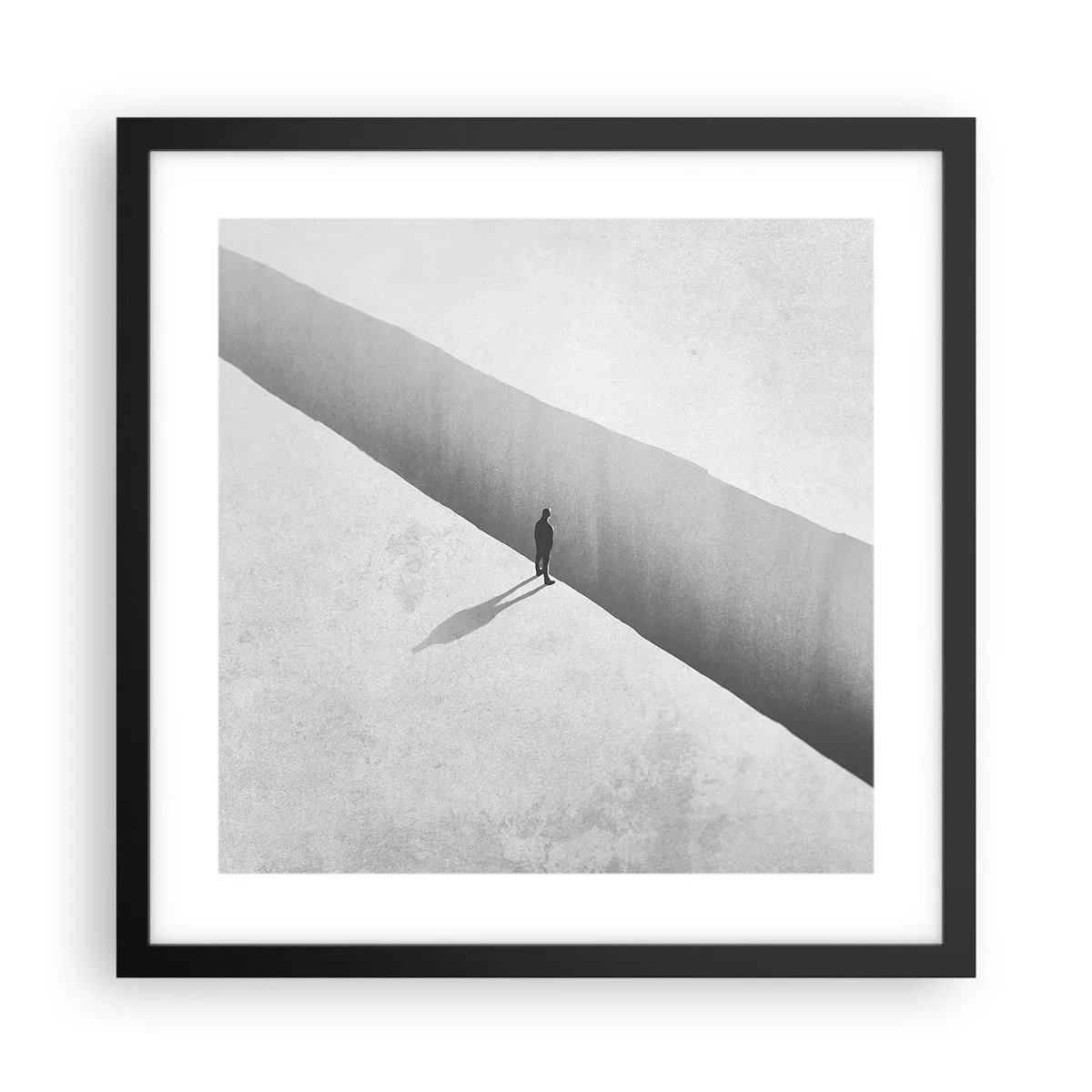 Pôster com moldura preta - Um objetivo claro - 40x40 cm