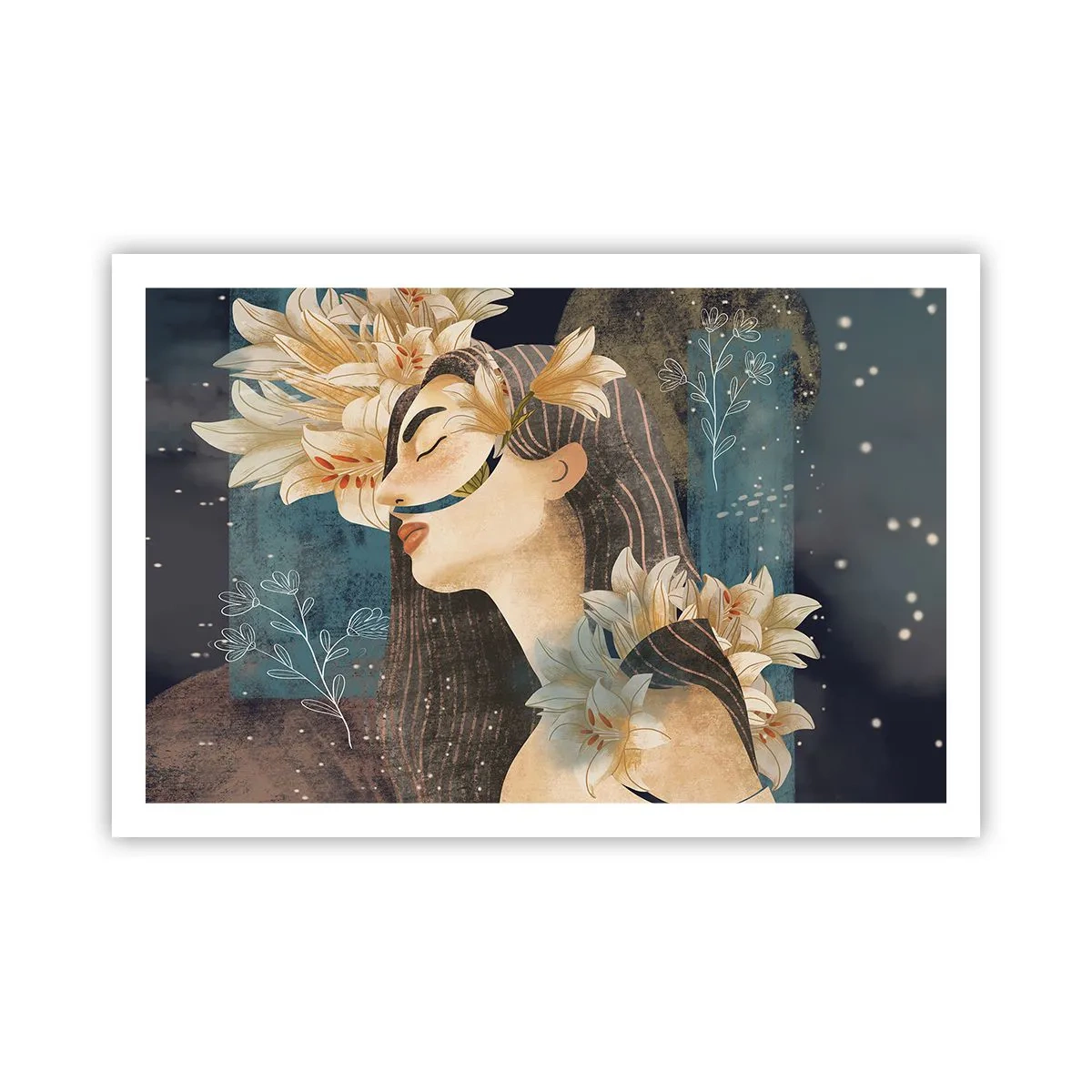 Pôster - O conto da princesa com lírios - 91x61 cm