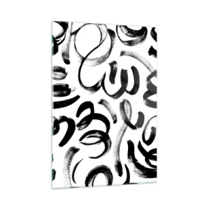 Quadro em vidro - Preto sobre branco - 50x70 cm