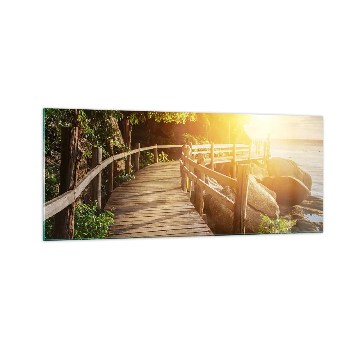 Quadro em vidro - Mais uma curva, mais milagres - 100x40 cm