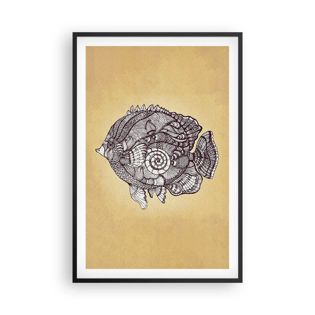 Pôster com moldura preta - De um oceano de enfeites - 61x91 cm