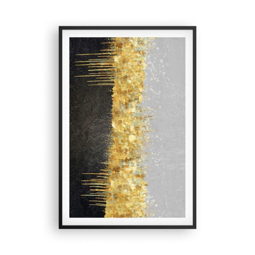 Pôster com moldura preta - Para dentro e para cima - 61x91 cm