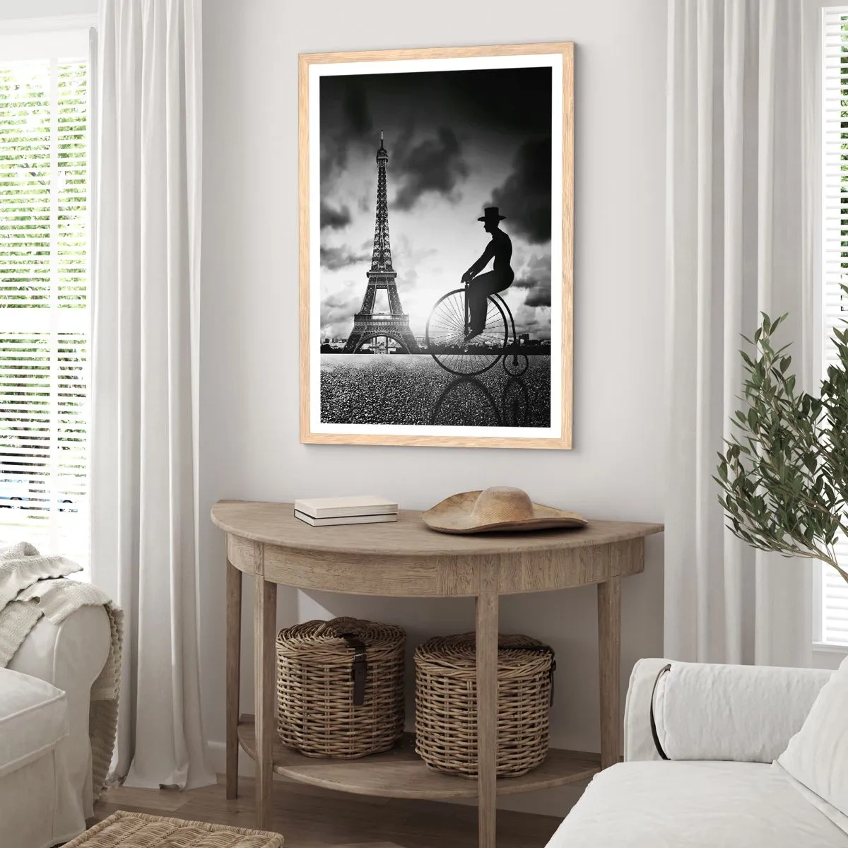 Pôster com moldura de carvalho claro - Saudades da Belle Époque - 70x100 cm