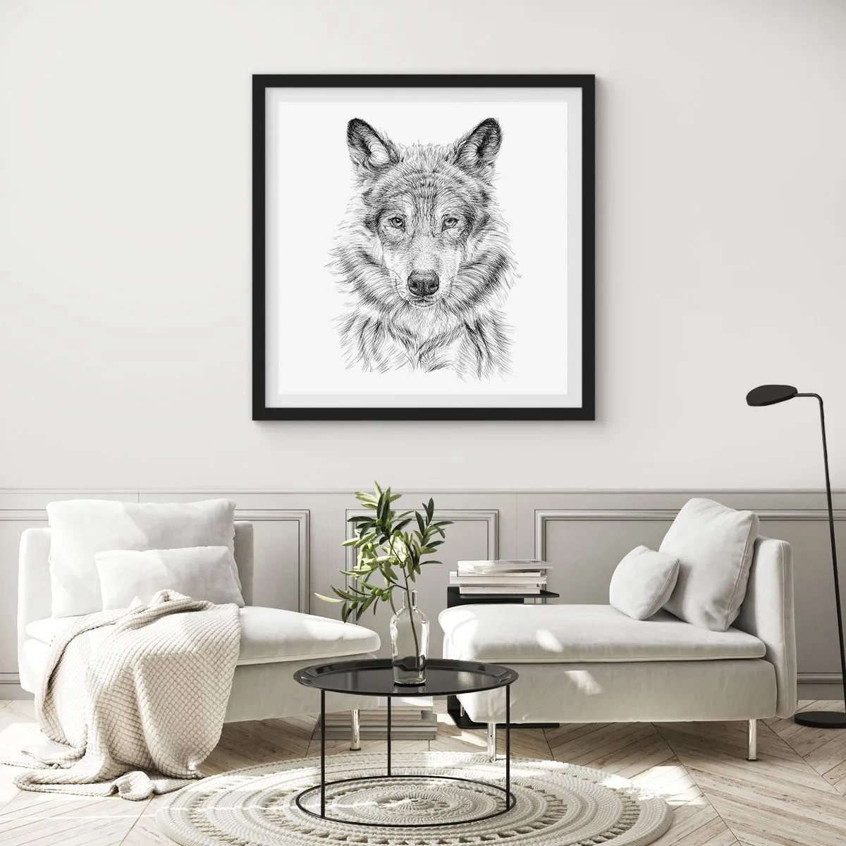 Pôster com moldura preta - Um líder nato - 40x40 cm