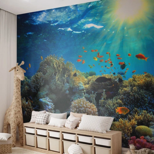 Papel de parede personalizado Premium Canvas - Tesouros subaquáticos - Recife de corais, oceano, Marítimo