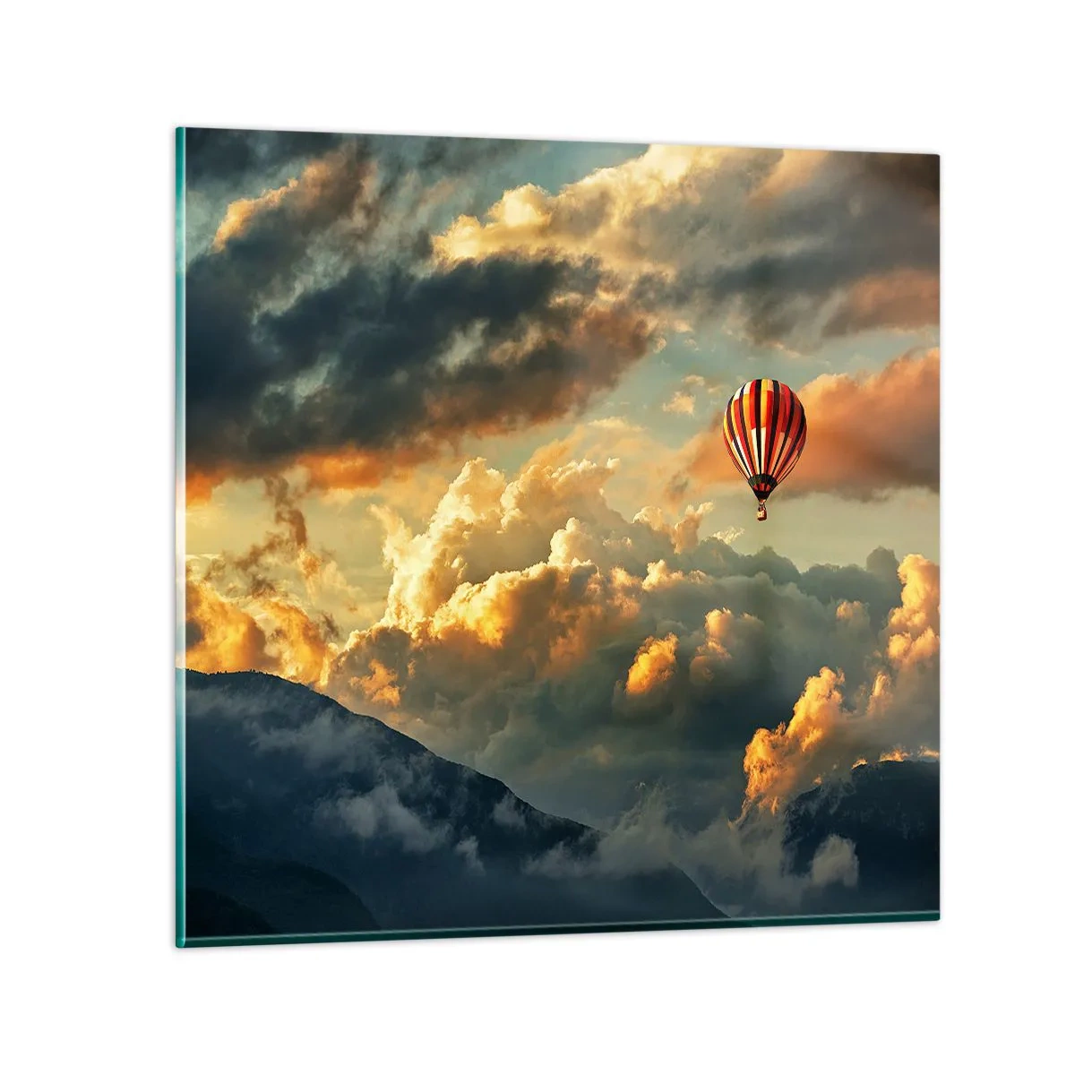 Quadro em vidro - Eu voo porque sou livre - 60x60 cm