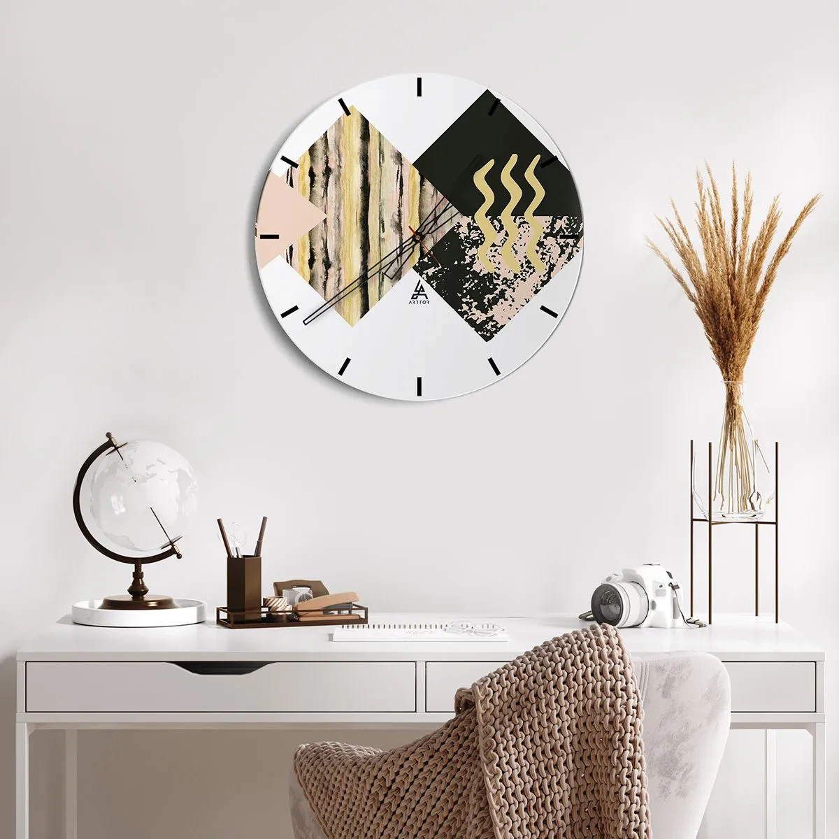 Relógio de parede - Relógio em vidro - Não é tão simples assim - 40x40 cm