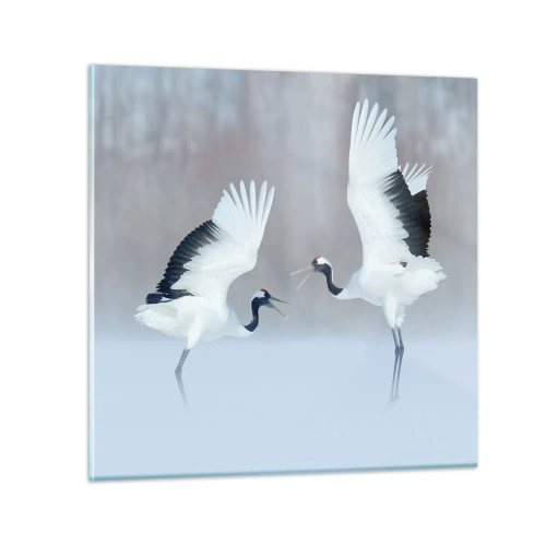 Quadro em vidro - Dança no nevoeiro - 70x70 cm