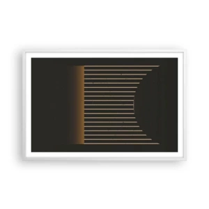 Pôster em moldura branca - Explorar a escuridão - 91x61 cm