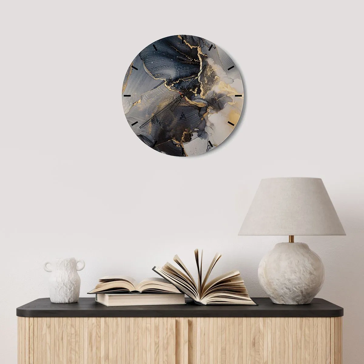 Relógio de parede - Relógio em vidro - A vida da pedra - 30x30 cm