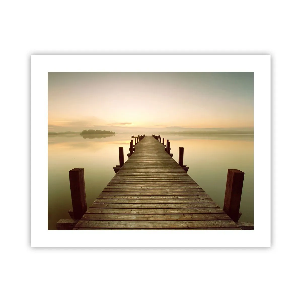 Pôster - Antes do amanhecer, nascer do sol, luz - 50x40 cm