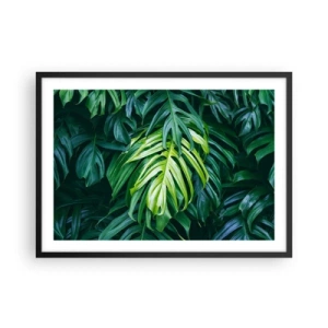 Pôster com moldura preta - Mergulhar no frescor - 70x50 cm