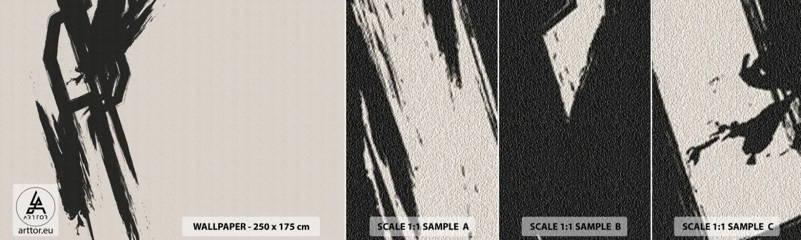 Amostra de papel de parede autocolante Deluxe Sticker - Corrida imparável - Minimalismo, Vazio, Pedaço - 100x30 cm