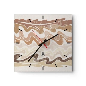 Relógio de parede - Relógio em vidro - Boa energia – boas emoções - 30x30 cm