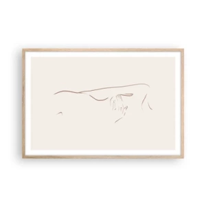 Pôster com moldura de carvalho claro - A forma do desejo - 91x61 cm