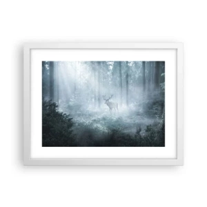 Pôster em moldura branca - Passeio matinal à volta da propriedade - 40x30 cm