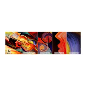 Amostra de papel de parede Premium Sand - Está tudo bem - Abstração, Rosto de mulher, Violino - 100x30 cm