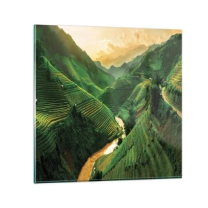 Quadro em vidro - Vale vietnamita - 30x30 cm