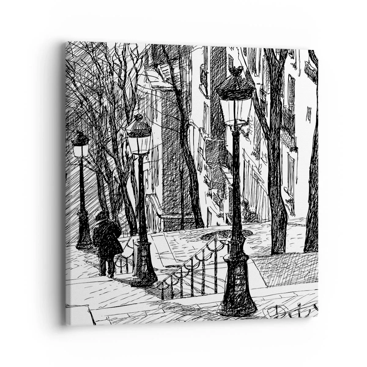 Quadro em tela - Uma história de amor ou uma história de terror? - 40x40 cm