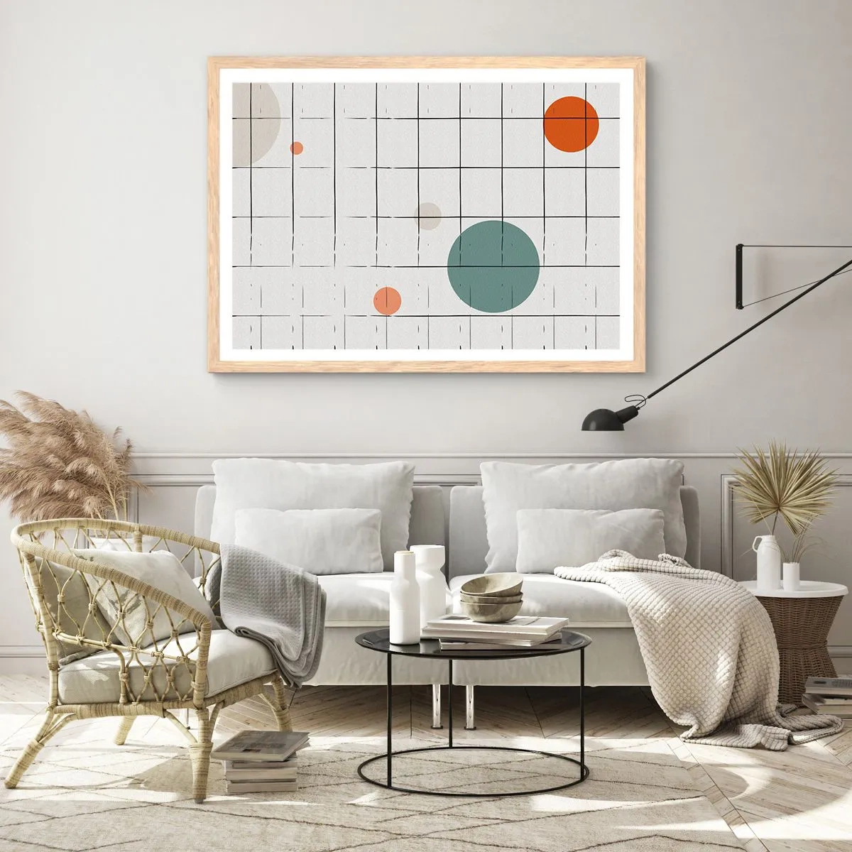 Pôster com moldura de carvalho claro - Encurralado. Nós ou eles? - 100x70 cm