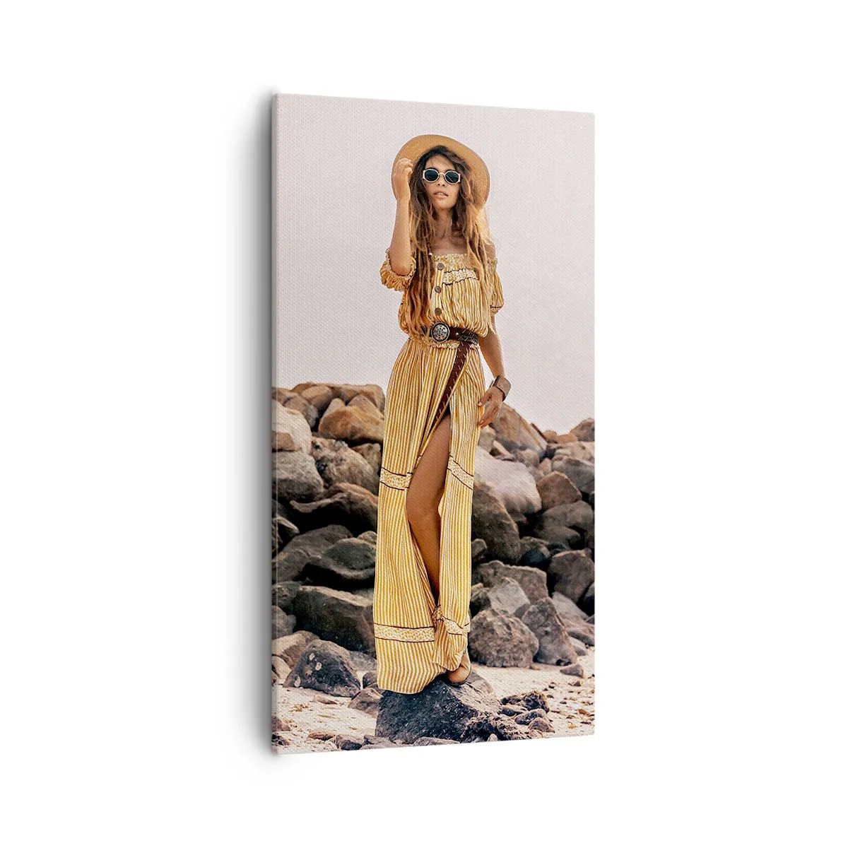 Quadro em tela - A magia das pedras - 55x100 cm