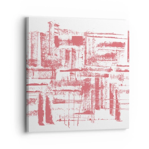 Quadro em tela - Cidade Vermelha - 30x30 cm